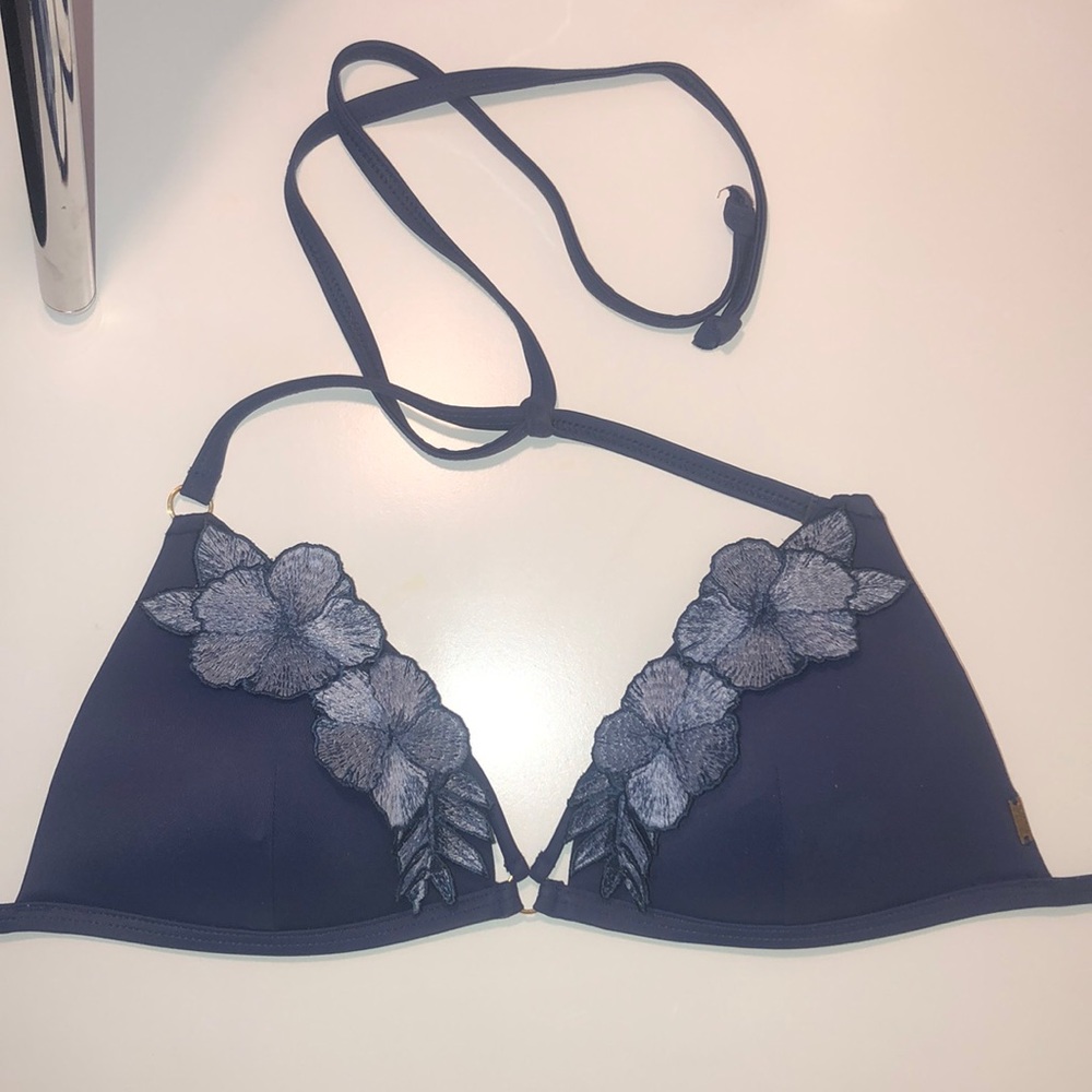 PINK floral bikini top